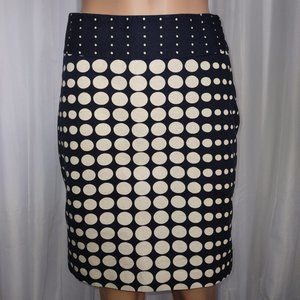 The Limited Navy and Cream polka dot  mini pencil skirt size 0